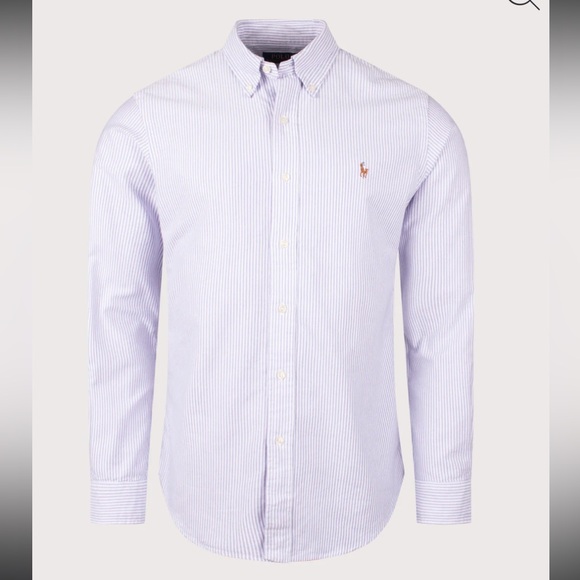 Ralph Lauren Men's Striped Button Down Dress Shirt - Picture 1 of 7